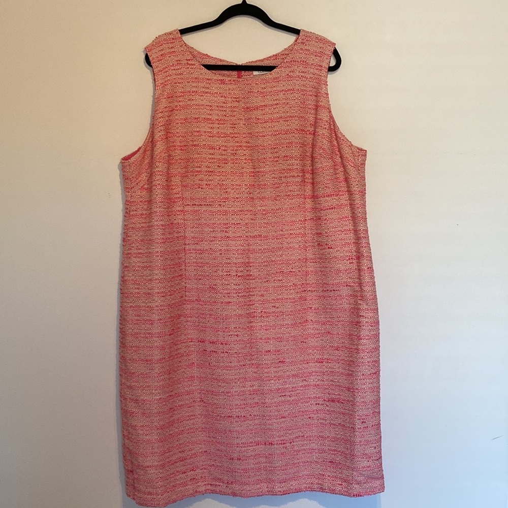 M&S - Pink Tweed Dress - UK 24/US 20